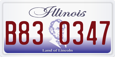 IL license plate B830347