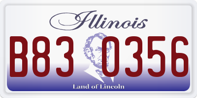 IL license plate B830356