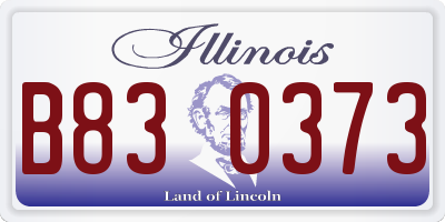 IL license plate B830373