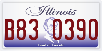 IL license plate B830390