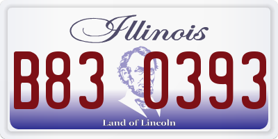 IL license plate B830393