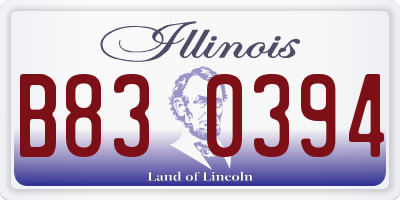 IL license plate B830394