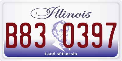IL license plate B830397
