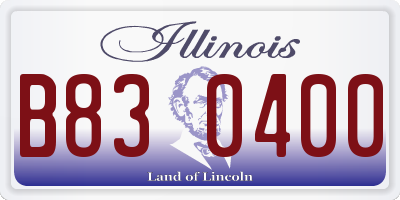 IL license plate B830400