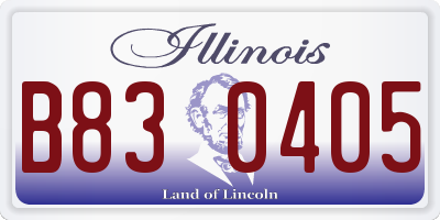 IL license plate B830405