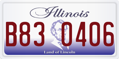 IL license plate B830406