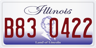 IL license plate B830422