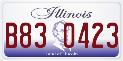 IL license plate B830423