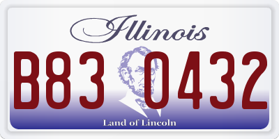 IL license plate B830432