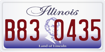 IL license plate B830435