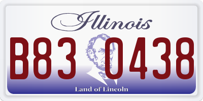 IL license plate B830438