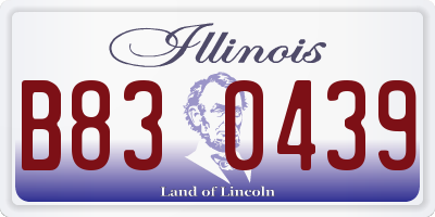 IL license plate B830439