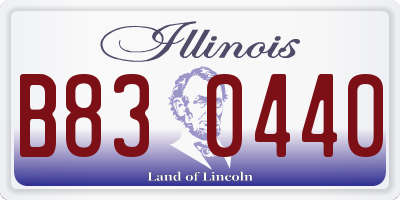 IL license plate B830440