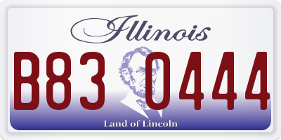 IL license plate B830444