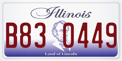 IL license plate B830449