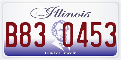 IL license plate B830453