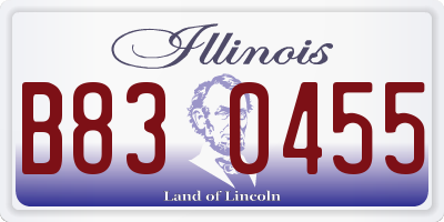 IL license plate B830455