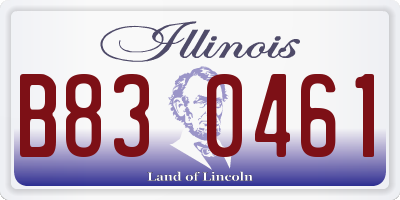 IL license plate B830461