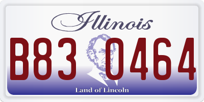 IL license plate B830464