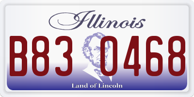 IL license plate B830468