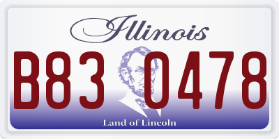 IL license plate B830478