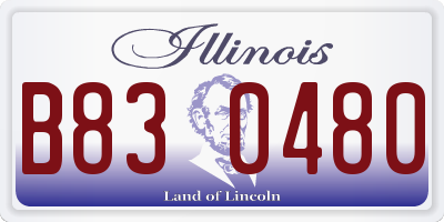 IL license plate B830480
