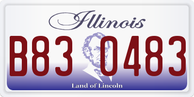 IL license plate B830483