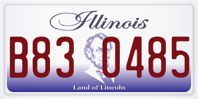 IL license plate B830485