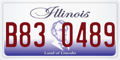 IL license plate B830489