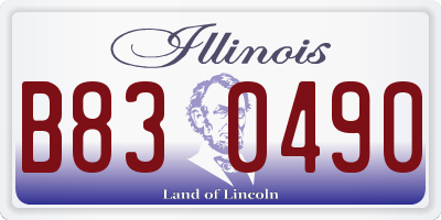 IL license plate B830490
