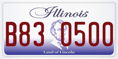 IL license plate B830500
