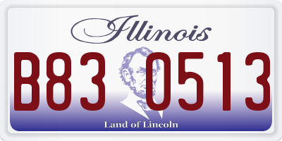 IL license plate B830513