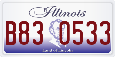 IL license plate B830533