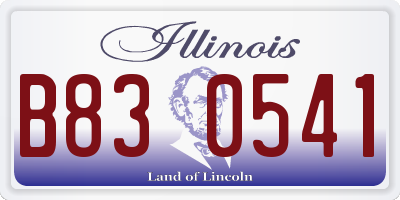 IL license plate B830541