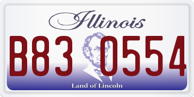 IL license plate B830554