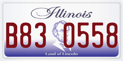IL license plate B830558