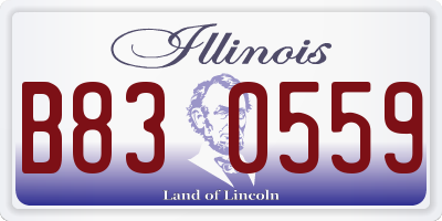 IL license plate B830559