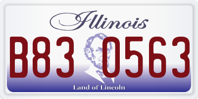 IL license plate B830563