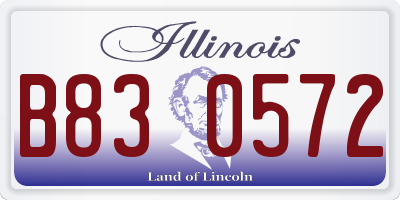 IL license plate B830572