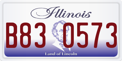 IL license plate B830573