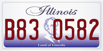 IL license plate B830582