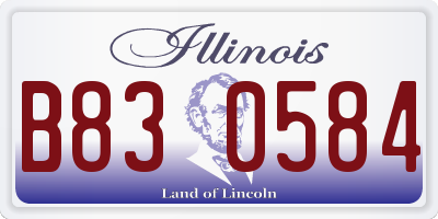 IL license plate B830584