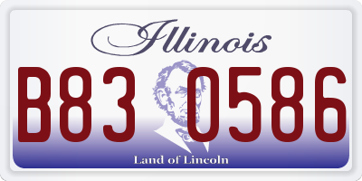 IL license plate B830586