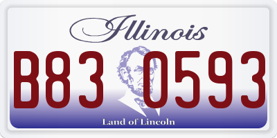 IL license plate B830593