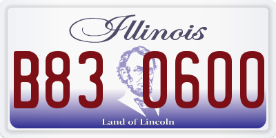 IL license plate B830600