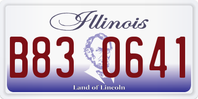 IL license plate B830641