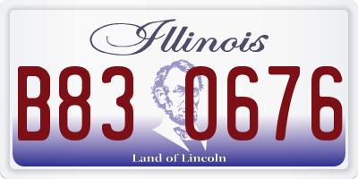 IL license plate B830676