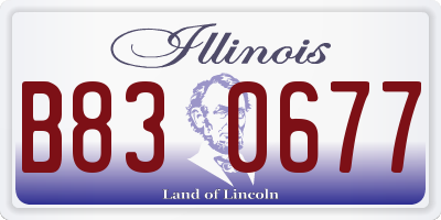 IL license plate B830677