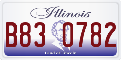 IL license plate B830782