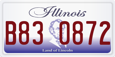 IL license plate B830872